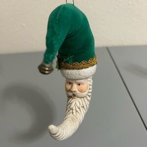 Green Santa Ornament